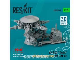 ResKit RSU35-0046 Rotor déplié CH-54A Tarhe avec systèmes de retenue des pales kit ICM imprimé 3D 1/35