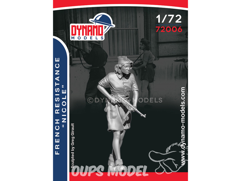 Dynamo models figurine 72006 Set Résistance Française "Nicole" 1/72