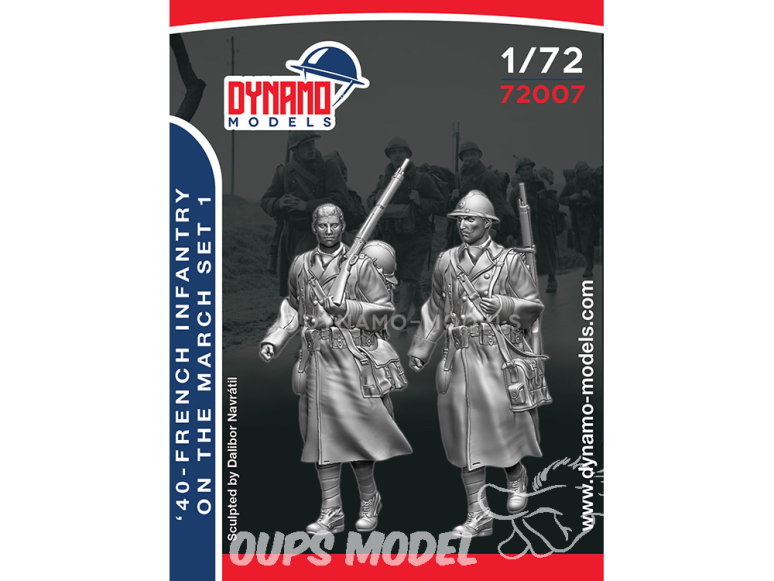 Dynamo models figurine 72007 Infanterie Française en marche Set 1 1940 1/72