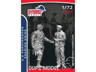 Dynamo models figurine 72013 Parachutiste U.S. partageant un verre avec un civil WWII 1/72