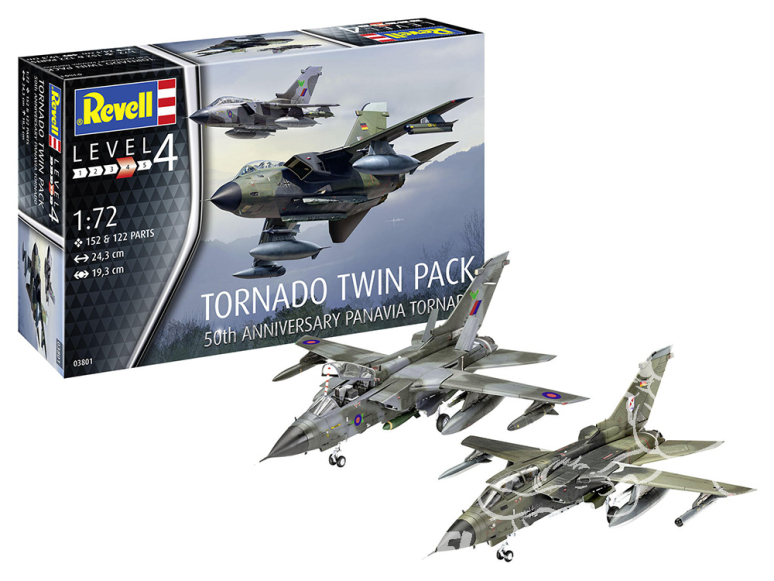 Revell maquette avion 03801 Pack Twin Tornado Panavia 50e anniversaire 1/72