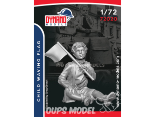 Dynamo models figurine 72020 Petit garçon agitant un drapeau 1/72