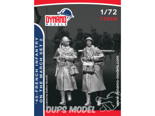 Dynamo models figurine 72008 Infanterie Française en marche Set 2 1940 1/72