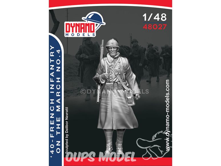 Dynamo models figurine 48027 Infanterie Française en marche No.4 1940 1/48