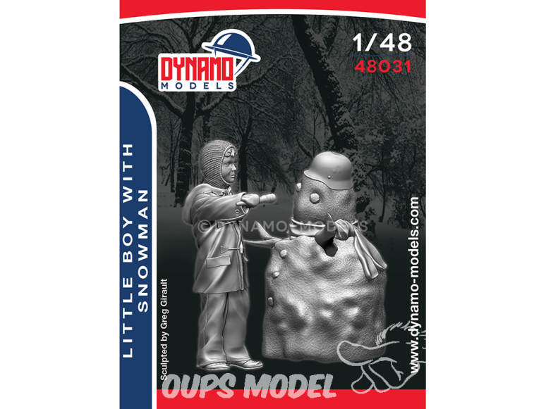 Dynamo models figurine 48031 Un hiver après la guerre "Petit garçon avec bonhomme de neige" 1/48