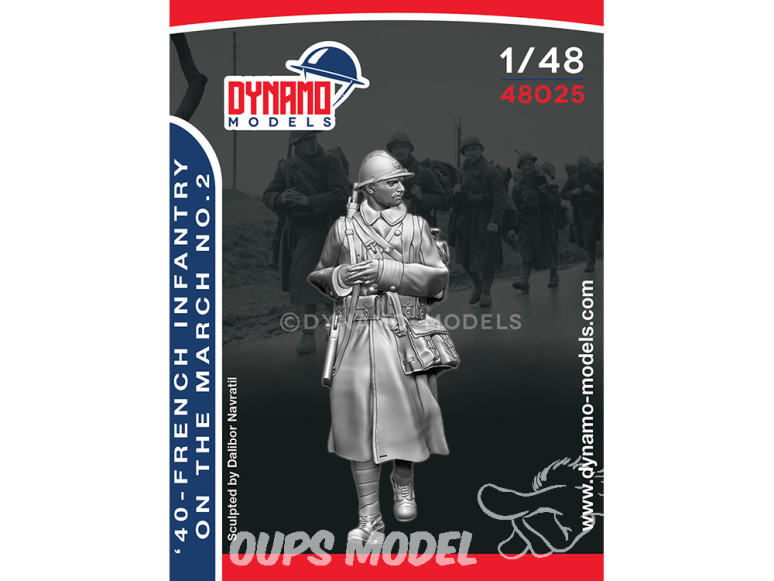 Dynamo models figurine 48025 Infanterie Française en marche No.2 1940 1/48