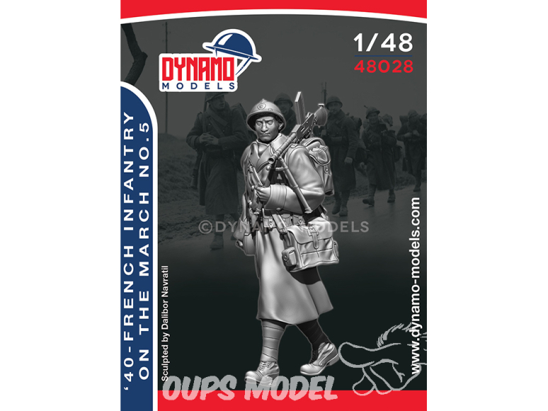 Dynamo models figurine 48028 Infanterie Française en marche No.5 1940 1/48