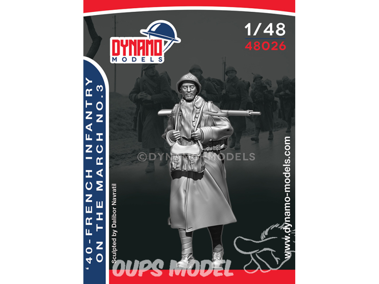 Dynamo models figurine 48026 Infanterie Française en marche No.3 1940 1/48