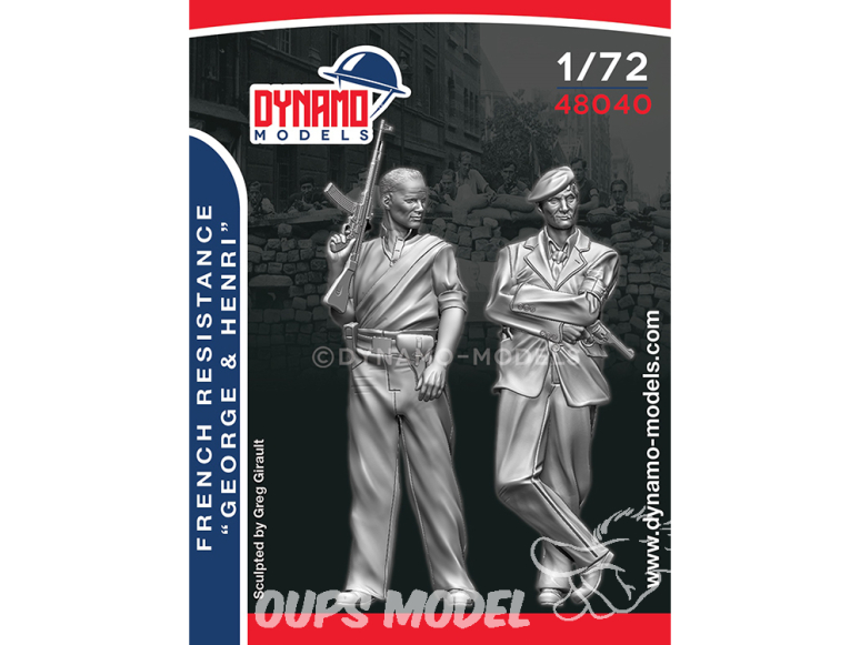 Dynamo models figurine 48040 Resistance Française "George & Henri" 1/48