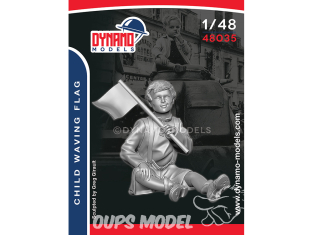 Dynamo models figurine 48035 Petit garçon agitant un drapeau 1/48