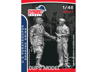 Dynamo models figurine 48015 Parachutiste U.S. partageant un verre avec un civil 1/48