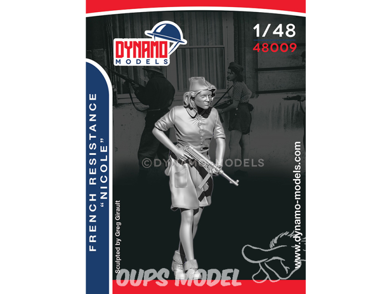 Dynamo models figurine 48009 Resistance Française "Nicole" 1/48