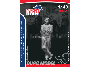 Dynamo models figurine 48059 Civil "Homme appuyé contre un mur" 1/48