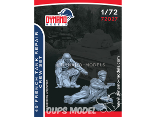 Dynamo models figurine 72027 Set tankistes Français en réaparation 1940 1/72