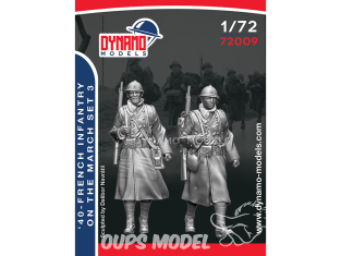 Dynamo models figurine 72009 Infanterie Française en marche Set 3 1940 1/72