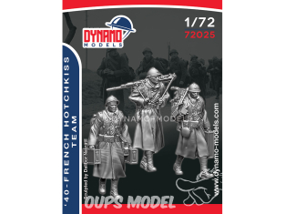 Dynamo models figurine 72025 Infanterie Française Equipage Hotchkiss 1940 1/72