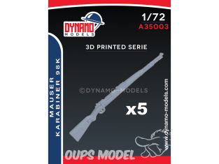 Dynamo models accessoires A35003 Mauser Karabiner 98K Allemande x5 1/35