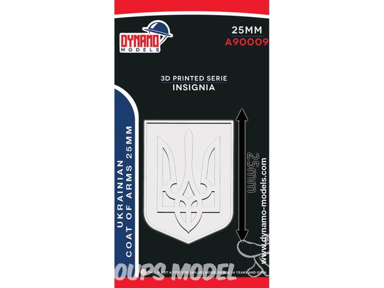 Dynamo models Insigne A90009-25 Coat of Arms Ukraine 25mm