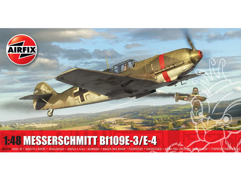 Airfix maquette Avion A05120C Messerschmitt Bf109E-1 / E-3 / E-4 1/48