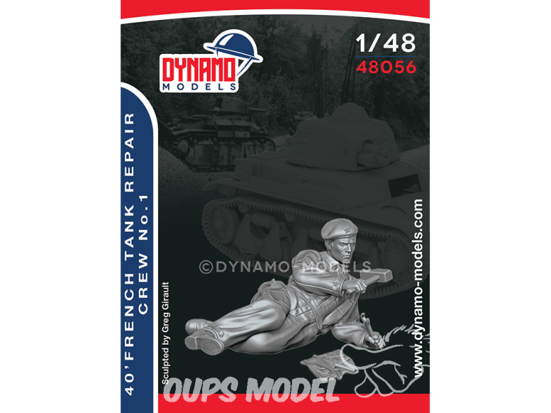 Dynamo models figurine 48056 Tankiste Français en réparation 1940 No.1 1/48