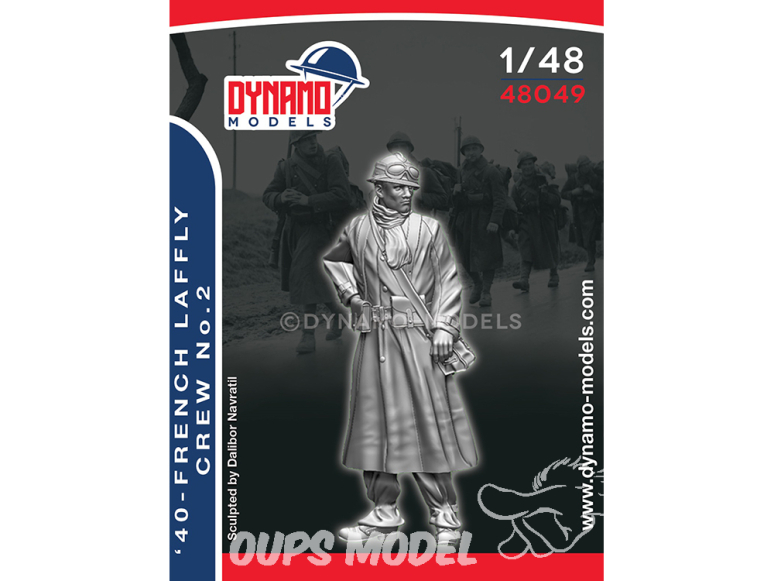 Dynamo models figurine 48049 Equipage Français Laffly No.2 1940 1/48