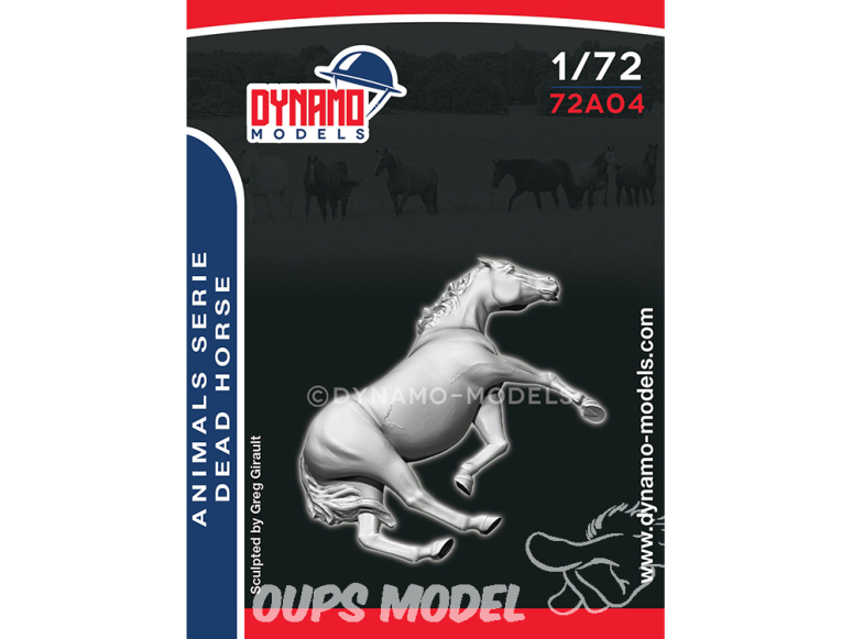 Dynamo models figurine 72A04 Cheval mort 1/72