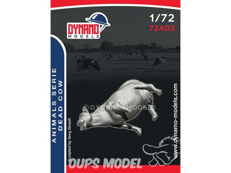 Dynamo models figurine 72A02 Vache morte 1/72