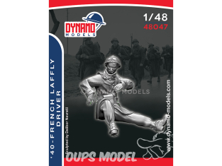 Dynamo models figurine 48047 Equipage Français Laffly Conducteur 1940 1/48