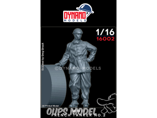 Dynamo models figurine 16002 Tankiste Français No.2 WWII 1/16