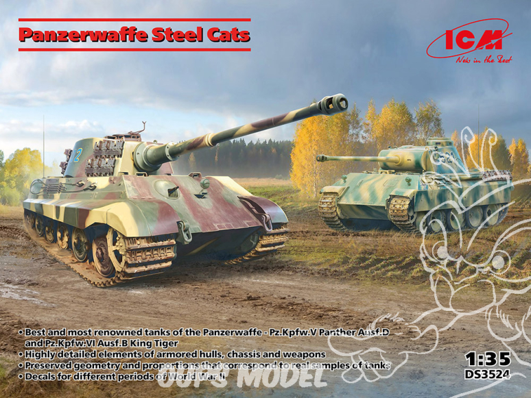 Icm maquette militaire DS3524 Panzerwaffe Steel Cats 1/35