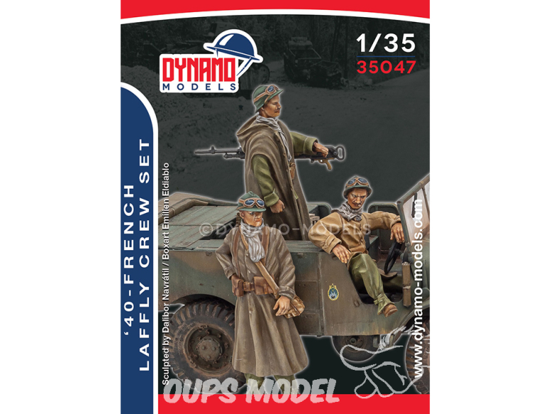 Dynamo models figurine 35047 Set équipage Français Laffly 1940 1/35