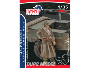 Dynamo models figurine 35046 Equipage Français Laffly 1940 No.3 1/35