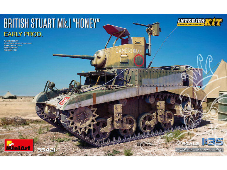 Mini Art maquette militaire 35421 STUART MK.I « HONEY PREMIÈRE PRODUCTION AVEC KIT INTÉRIEUR 1/35