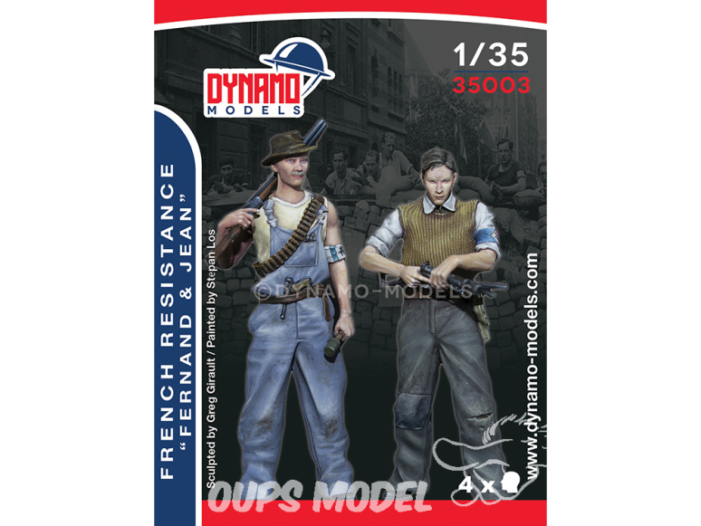 Dynamo models figurine 35003 Set resistance Française "Fernand & Jean" 1/35