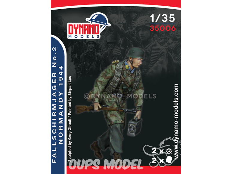 Dynamo models figurine 35006 Soldat Fallschirmjager No.2 Normandie 1944 1/35