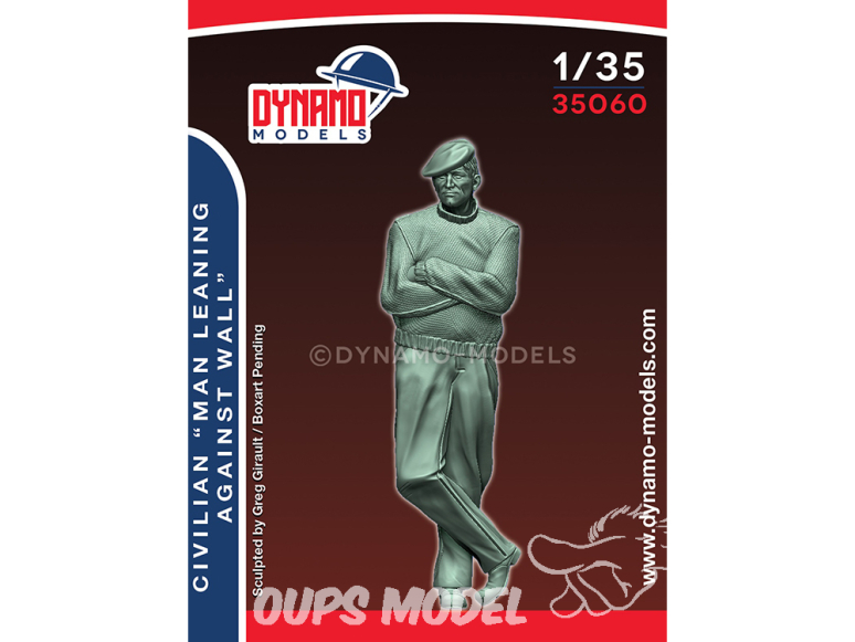 Dynamo models figurine 35060 Civil "Homme appuyé contre un mur" 1/35