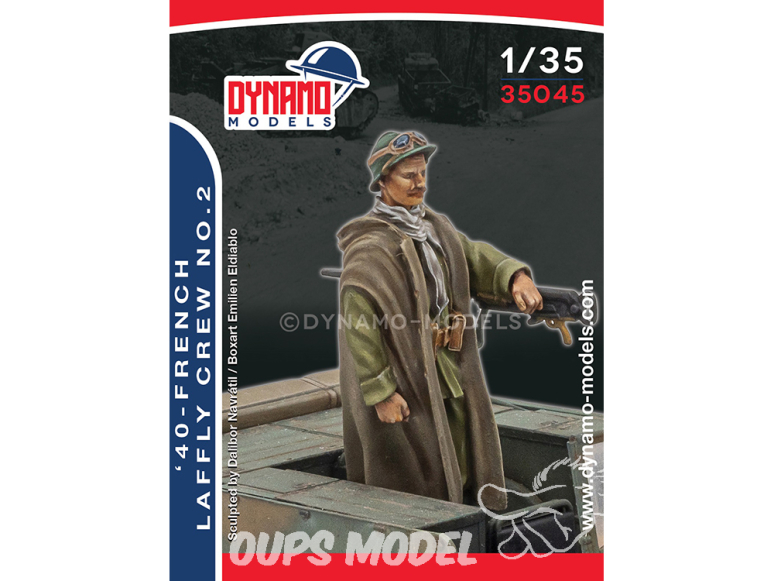 Dynamo models figurine 35045 Equipage Français Laffly 1940 No.2 1/35