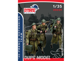 Dynamo models figurine 35039 Equipage Hotchkiss Français 1940 1/35