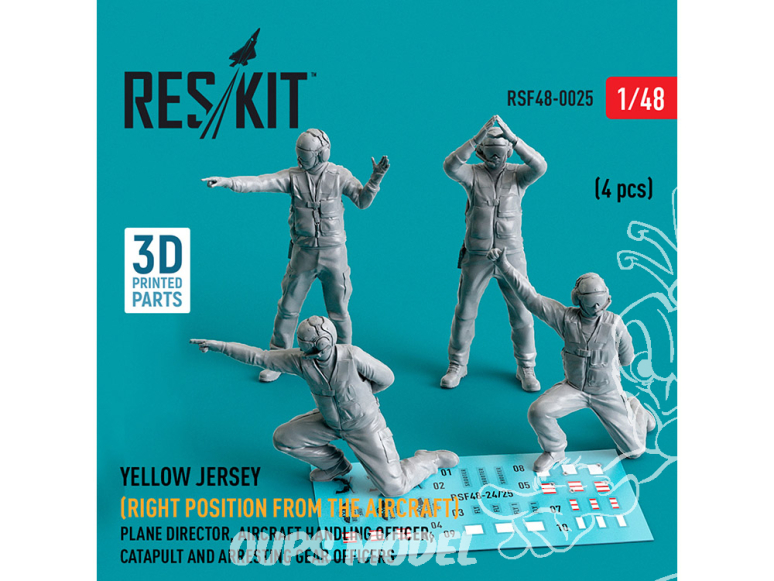 ResKit Figurine RSF48-0025 Maillot jaune moderne position Droite de l'avion imprimé en 3D 1/48