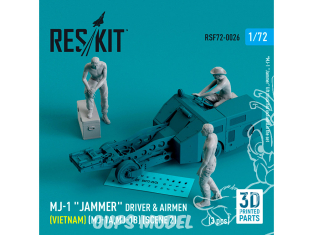 ResKit Figurine RSF72-0026 Conducteur et personnel du MJ-1 Jammer Vietnam MJ-1B, MJ-1B/C scène 2 3 p imprimé en 3D 1/72