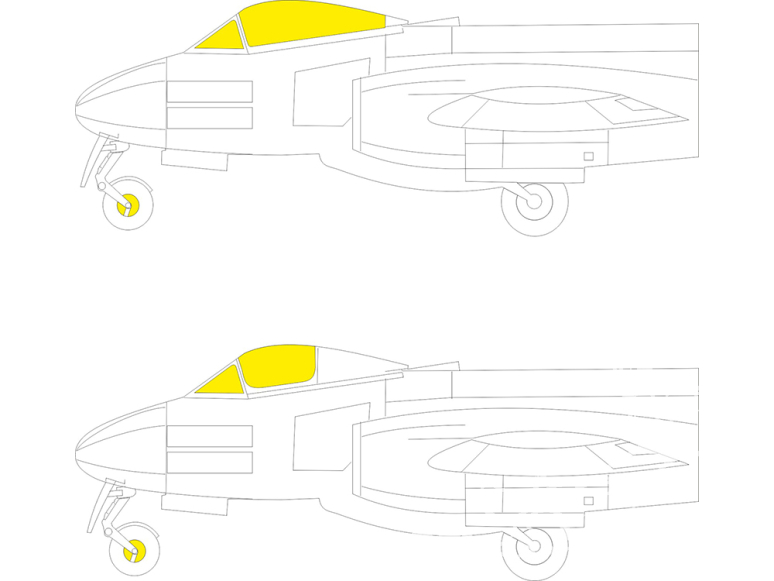 Eduard Express Mask CX677 Meteor FR.9 Airfix 1/72