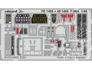 EDUARD photodecoupe avion FE1488 Zoom amélioration F-86A Clear Prop 1/48