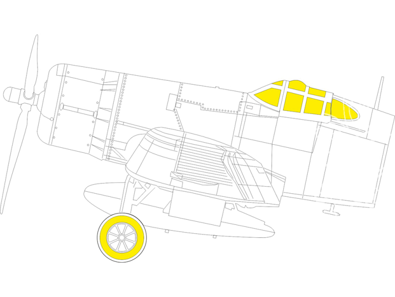 Eduard Express Mask EX1080 F4U-2 Corsair Hobby Boss 1/48