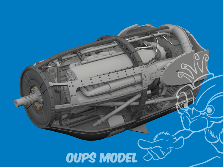 Eduard kit d'amelioration avion brassin Print 6481037 Moteur droit P-38F/G Tamiya 1/48