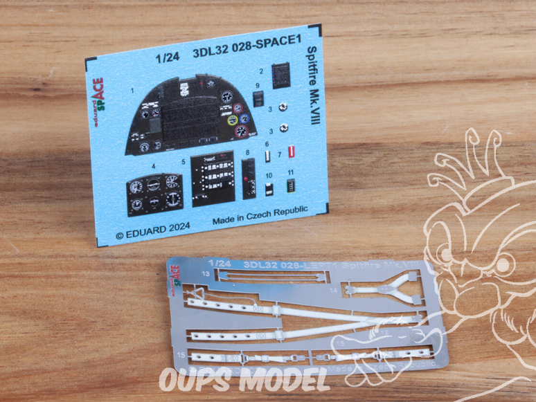 Eduard Space décalques 3D 3DL32028 Spitfire Mk.VIII Airfix 1/24