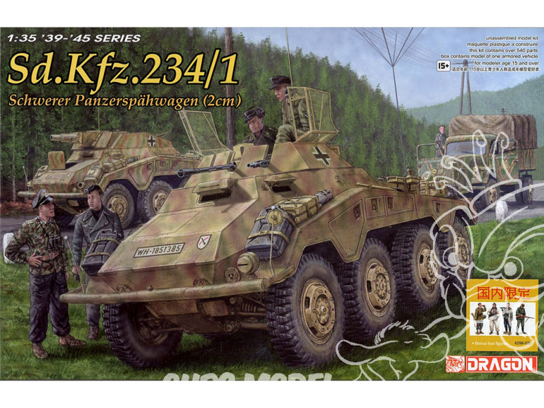 DRAGON maquette militaire 6298 Sd.Kfz.234/1 Schwerer Panzerspahwagen (2cm) 1/35