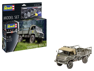 Revell maquette militaire 63348 Model Set Unimog 404 S avec accessoires de base 1/35