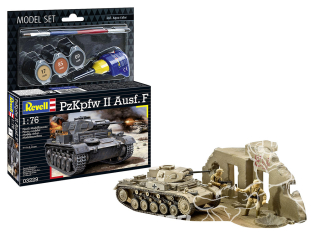 Revell maquette militaire 63229 Model Set PzKpfw II Ausf. F avec accessoires de base 1/76