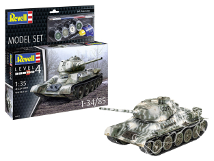 Revell maquette militaire 63319 Model Set T-34/85 avec accessoires de base 1/35