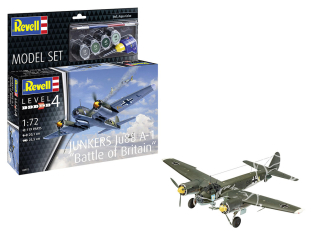 Revell maquette avion 64972 Model Set Junkers Ju88 A-1 "Battle of Britain" avec accessoires de base 1/72